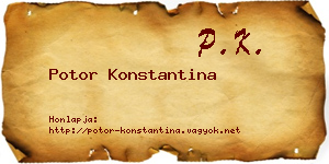Potor Konstantina névjegykártya
